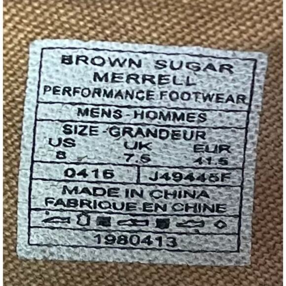 Merrell Duskair Shoes Men's 8 Brown Sugar Leather Upper Flat Casual Performance - Picture 4 of 10